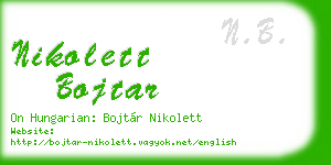 nikolett bojtar business card